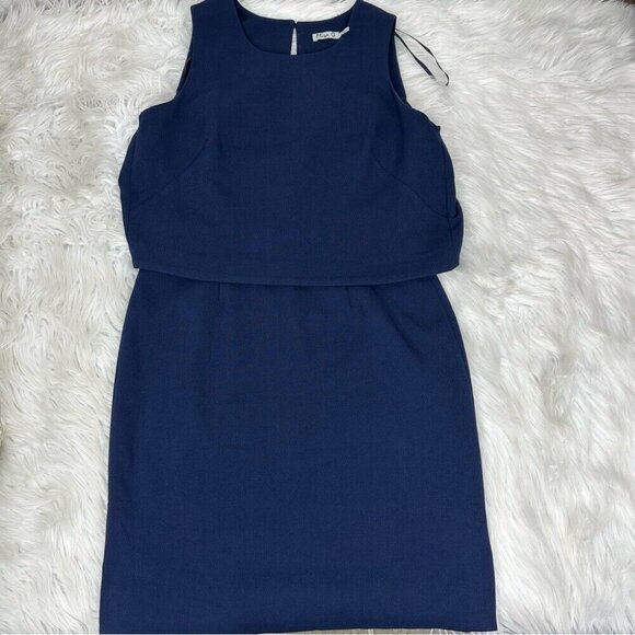 Eliza J Women’s Blue Sleeveless Crewneck Business Career Sheath Dress Small/C35 - Picture 8 of 12